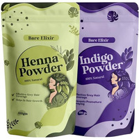 100% Natural Henna And Indigo Powder Combo | Organic Hair Care For Grey Coverage | Hair Growth & Deep Nourishment | Enhances Shine Strengthens & Reduces Hair Fall | Pack Of 2 (180G Each)