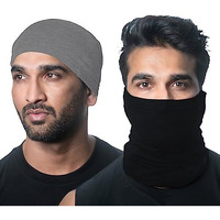 Heelium Unisex Bamboo Bandana For Men & Women | Super Soft | Odour-Free & Breathable | Durable & Multipurpose Bandana