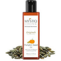 Mystiq Living Pumpkin Seed Oil For Hair Growth - 50Ml | 100% Pure Cold Pressed Carrier Oil For Hair, Skin