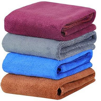 Yellow Weaves Microfiber Face Towel 40X40 Cm (Set Of 4, Multicolour), 350 Tc