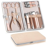 Gdnk 18 In 1 Stainless Steel Professional Manicure Set Nail Cutter For Women Nail Scissors Luxury Grooming Kit Manicure Pedicure Kit For Women
