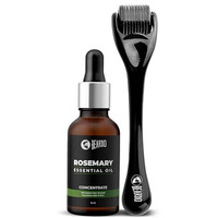 Beardo Rosemary Essential Oil, 15 Ml & Derma Roller For Hair Growth 0.5 Mm With 540 Chromium Needles | For Hair Growth, Hair Fall And Regrowth | Skin Nourishment | 100% Natural | Aroma Oil