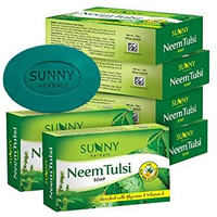 Sunny Herbals Neem Tulsi Soap With Aloevera & Calendula | Cleanses Skin & Prevent Infection | For Hydrated, Supple & Rash Free Skin | For All Skin Type | 75Gm (Pack Of 6)