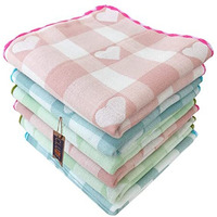 Cluze Women Heart Printed Handkerchief - Cotton Hanky, Face Towel (Light Color) (Size 25X25 Cm) (Pack Of 6 Pc) (6)