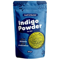 Leaf & Nectar 100% Pure Indigo Powder For Black Hair | Natural Hair Dye & Chemical-Free Color (180G)