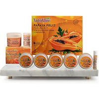 Nutriglow Papaya Fruit Facial Kit(250Gm + 10Ml) & Papaya Fruit Beach Cream(43Gm) For Youthful Glow, Deep Exfoliation, All Skin Types, Pack Of 2
