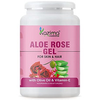 Kazima Aloe Rose Gel With Pure Aloe Vera, Olive & Vitamin E For Face, Skin & Hair - Moisturizing, Sunburn, Acne Scars, Wrinkles & Dark Circles (1Kg)