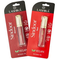 Lashika Sindoor-Red & Maroon  Vegan, Water-Resistant & Long-Lasting-Pack Of 2| 7Ml Each