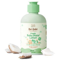 Nat Habit Baby Malai Lotion |Tender Coconut| Baby Body Lotion For Intense Nurture, Moisturizer For Deep Nourishment & Skin Barrier Protection | 100% Natural, Chemical-Free Baby Cream | 200Ml