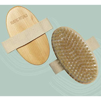 Rustic Rituals Best Of Nature For You! Brightening Wooden Bath Brush For Dry Brushing | Wet And Dry Bath Brush For Cellulite And Lymphatic, Suitable For All Skin Types