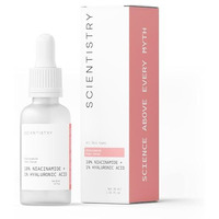 Scientistry Niacinamide Face Serum With 10% Niacinamide & 1% Hyaluronic Acid | For Dark Spots, Hyperpigmentation, Hydration, Acne & Enlarged Pores | For Men & Women | All Skin Types | 30 Ml