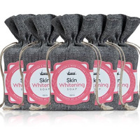 Vcare Skin Whitening Soap -100 Gm | Richness Of 12 Herbs Ingredients With Songyi Mushroom Extract Soap Bar | Exfoliates The Skin Impurities & Improves The Skin Tone For Both Men And Women (Pack Of 5)