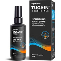 Tugain Essentials Nourishing Hair Serum 100Ml | Argan Oil, Almond Oil, Keratin & Hyaluronic Acid | For Shine & Smooth Hair | Reduces Frizz & Hair Breakage | Non Sticky Hair Serum | For All Hair Types