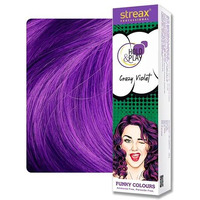 Streax Professional Hold & Play Funky Colours Hair Color, 100G - Crazy Violet 100G