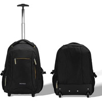 Novex Pacific 35 Litre Water Resistant Laptop Trolley Bags For Travel With 3 Compartments 15.6 Roller Case For Office Travel Black Bag For Men & Women | 2 Wheels Trolley Backpack Laptop