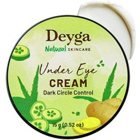 Deyga Under Eye Cream (15 Gm) | Lightens Dark Circles | Reduces Puffiness & Fine Lines | Chemical-Free | Suits Men And Women | Reduces Dark Circles, Wrinkles, And Fine Lines