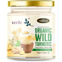 Verdc - Wild Turmeric Powder | 100% Natural Organic Kasturi Manjal/Haldi For De-Tan, Glowing Skin,Dark Spots, Acne Control - 90 Gm (Face Pack Powder) (Men/Women) (Pack Of 1)