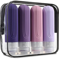 Modiq Travel Bottles For Toiletries Tsa-Approved 3Oz (90 Ml) Containers Bpa-Free, Leak-Proof Silicone | Travel Accessories Are Perfect For Carrying Shampoo, Lotions | Available In A Convenient 4-Pack