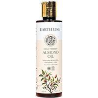 Earth Like Cold Pressed Almond Oil - 200Ml, Pure, Paraben-Free, Sulfate-Free, Nourishes Hair, Skin & Under-Eyes, Ideal For Moisturizing, Facial Cleansing & Hydratio