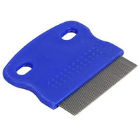 Urbanmac Small Teeth Stainless Steel Comb | Combs For Head Lice, Nit & Egg Removal With Long Fine Metal Teeth (Multicolor) Plastic Handle Brush-School Kids & Women