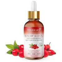 Mooncare Organic Rosehip Seed Oil For Face & Skin, 100% Pure Cold Pressed Unrefined Natural Rose Hip Oil For Anti-Aging, Acne Scar, Stretch Mark, Skin, Hair & Nails Care, Gua Sha Massage(30Ml)