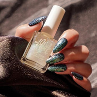 Nails & More Holographic Nail Polish Topper, Argan Oil-Infused Gel Shine, Rainbow Glitter Nails, Party Shine | 10Ml