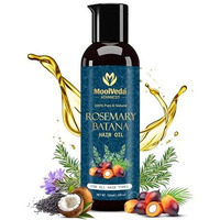 Moolveda Pure Rosemary Batana Oil For Hair Growth By Dr Sebi Sourced From Honduras | Promotes Thicker, Shiny, Stronger & Healthy Hair | Hair Fall Control | (100 Ml)