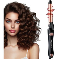 Urban Yog Makemeebold Rotating Hair Curling Iron,14 Temperature Settings (100C - 230C),25 Mm Ceramic Barrel,Two-Way Rotation,Auto Shut-Off,Dual Voltage,360 Swivel Cord,Travel-Friendly,Rose Gold