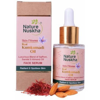 Nature Nuskha Real Kumkumadi Oil 25Ml-Anti-Ageing Face Serum With Niacinamide, Folic Acid, Vitamins E & C-For Men And Women-Kumkumadi Tailam-Reduces Dark Spots, Evens Skin Tone, Improves Brightness,Makes Skin Soft And Supple