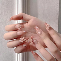 Fashionharbour 24 Reusable Artificial Fake Nail Set| Lightweight & Long Lasting| Easy To Use| Quick Fix For Festivals & Special Occasions (0Lf031)