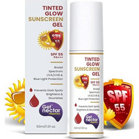 Get Nectar Happiness Tinted Sunscreen Spf 55 Pa+++ | Broad Spectrum Uva & Uvb Protection | Non-Comedogenic | Suitable For All Skin Types 50Ml
