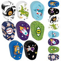 Hannea 40Pcs Eye Patches For Kids, Cartoon Breathable Cotton Adhesive Eye Patch For Kids After Surgery Adhesive Non-Woven Fabric Eye Patches For Lazy Eye, Eye Cover For Eyesight Correction