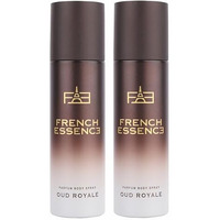 French Essence Deodorant Spray Perfume/Deodorant For Men/Men Deo/Body Spray For Men,Long Lasting Fragrance, Fresh Scent (Oud Royal)120Ml Each - Pack Of 2