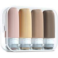 Gemice Travel Bottles For Toiletries, Caa Approved 60Ml Silicone Travel Bottles, Leak Proof Squeezable Travel Size Containers, Travel Essentials For Lotion Soap Liquid Shampoo, Bpa Free(4 Pack)