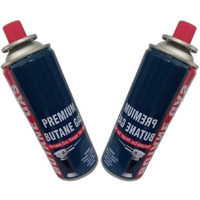 Gadget Deals-Pack Of 2-225G Each- Camping Gas Cylinder - Butane Gas Can - Butane Gas |For Camping Stove High Pressure- Butane Gas Refill -Flame Portable Liquefied - Butane Gas Canister