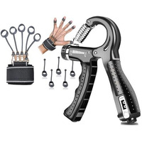 Oddish Way To Fitness Hand Grip Strengthener With Counter (R-Shape) & Finger Gripper Combo | Wrist, Forearm, Vein & Pain Relief | Hand, Finger, Wrist Muscle Strengthener | Climbing & Grip Stretcher Exerciser