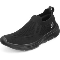 Doctor Extra Soft Men's Sports Shoes With Memory Foam Cushioned Insole|Running Walking Gym Training Jogging |Comfortable & Casual & Lightweight|Slipon Sneaker Gent's Boy's Art-2008,Black,8 Uk