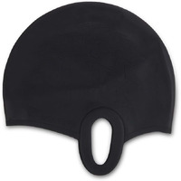 Rovars Unisex Easy Pull Anti-Slip Swimming Cap For Men & Women - Black