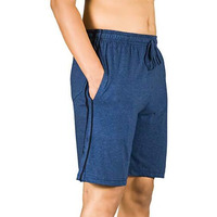 0-Degree Men's Regular Fit Shorts With Zip Pocket 36-38 Inch Waist Blue Melange