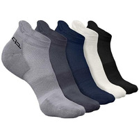 Heelium Bamboo Anklet Socks For Men|Ankle Length|Odour-Free & Breathable|Padded Base & Anti-Bacterial|3X Softer Than Cotton Socks, Multicolor