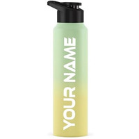 Speedex Stainless Steel Customized Sipper Water Bottles 1 Ltr, Lemon Green Color, Gifts For Men, Women, Boys And Girls, Customized Name Bottle For Birthday Gifts - 1000Ml (Set Of 1)