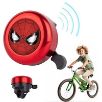 Proberos Kids Bicycle Bell, Red Super Hero Cartoon Bicycle Bell, Lightweight Steel Bicycle Bell, Durable Bell For Cycle, High Decibel Bicycle Bell Warning Bell Universal For 22Mm Tube