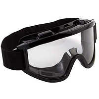 7Trees Adult Motorbike Atv / Dirt Bike Racing Transparent Goggles With Adjustable Strap - Black