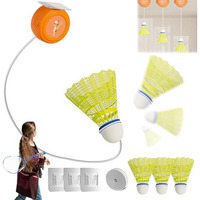 Optifit Badminton Rebound Trainer Toy, Hanging Badminton Trainer With String, Badminton Racket Swing Trainer, Bouncing Back Self-Playing Line Trainer For Kids