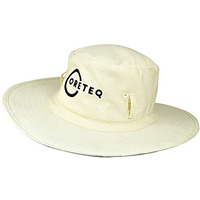 Coreteq 100% Cotton Canvas Cricket Panama Sun Hat Lightweight Brim With Loops (X-Large, X_L)