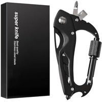 Optifit Multifunctional Carabiner Duty Stainless Steel Carabiner, Portable Multi Tool, Multi Tool For Climbing, Camping, Cycling
