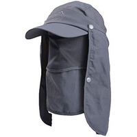 Gustave Mens Sun Hat Wide Brim Summer Sun Cap Uv Protection Fishsing Hat Foldable Bucket Hat Sun Protection Caps Outdoor (Deep Grey)