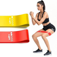 Clapone 2 Pcs Resistance Bands For Workout Elastic Exercise Loops For Yoga, Physical Therapy & Strength Training Yoga & Exercise Resistance Bands Loop Bands Strength, Toning & Flexibility (Multicolor)