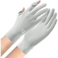 Sannidhi Hand Gloves For Sun Protection Gloves For Women Bike, Upf 50+ Uv Protection Ice Cool Gloves, Breathable Mesh Summer Gloves For Driving, Golfing (Grey)