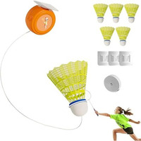 Optifit Indoor Badminton Training Device Kids Indoor Badminton Toy Self-Adhesive Hanging Badminton Training Device Response Training Device With 6 Badmintons And Strings No Badminton Racket